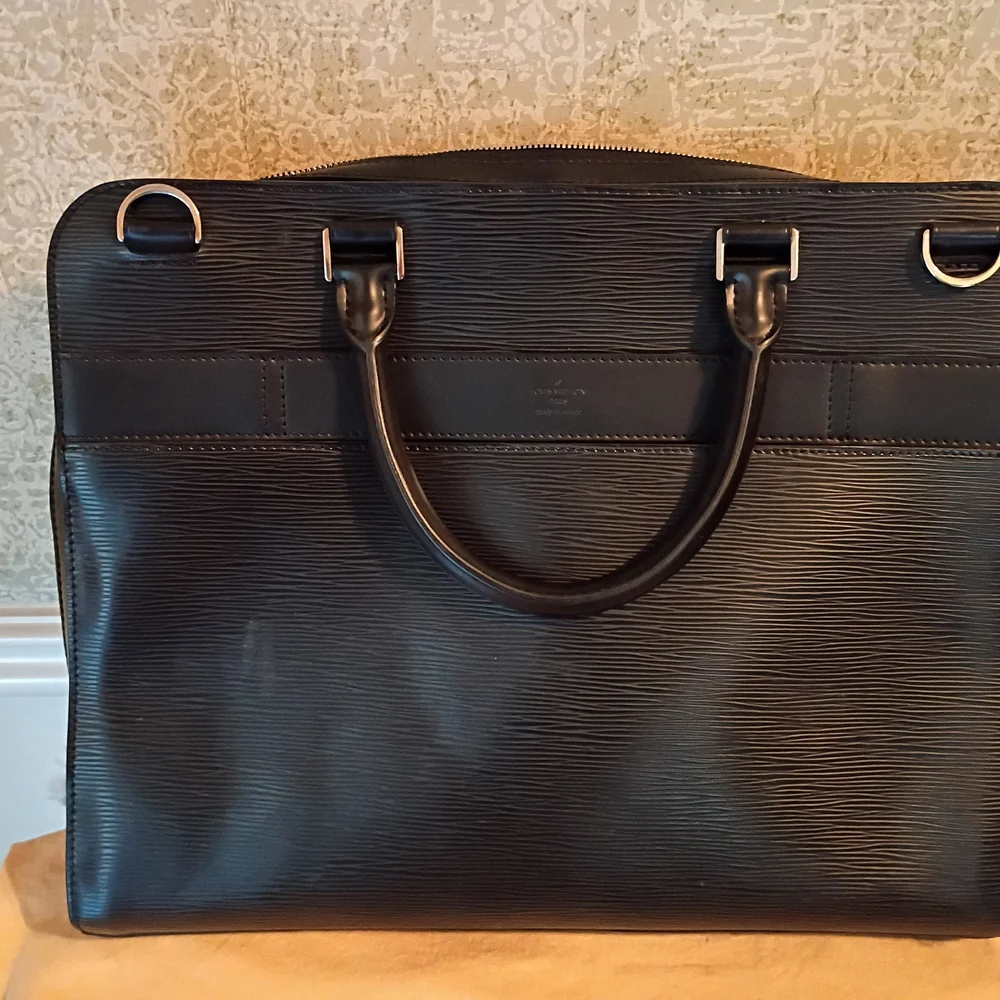 Louis Vuitton Black Leather Briefcase